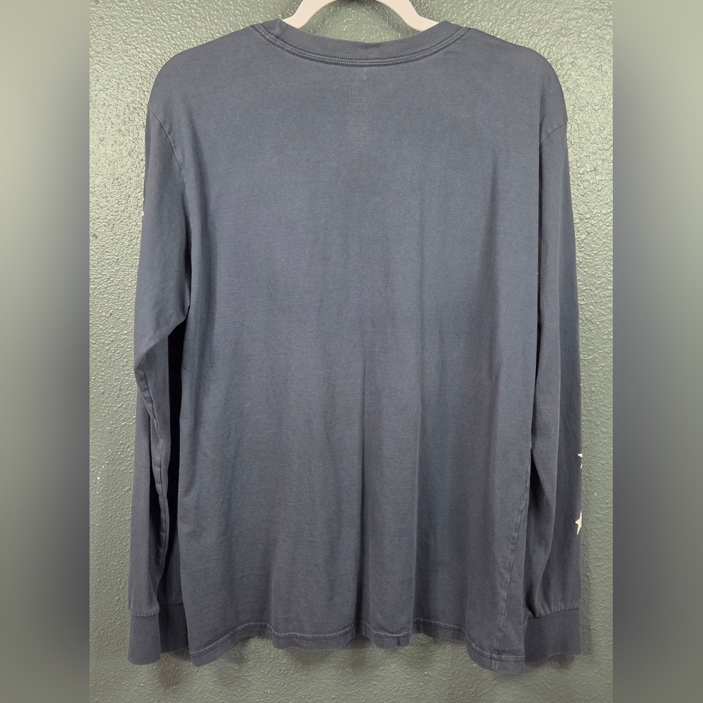 Billabong🇱🇷 American Flag Stars Blue Graphic Long Sleeve T-Shirt Men's LARGE - Picture 2 of 13